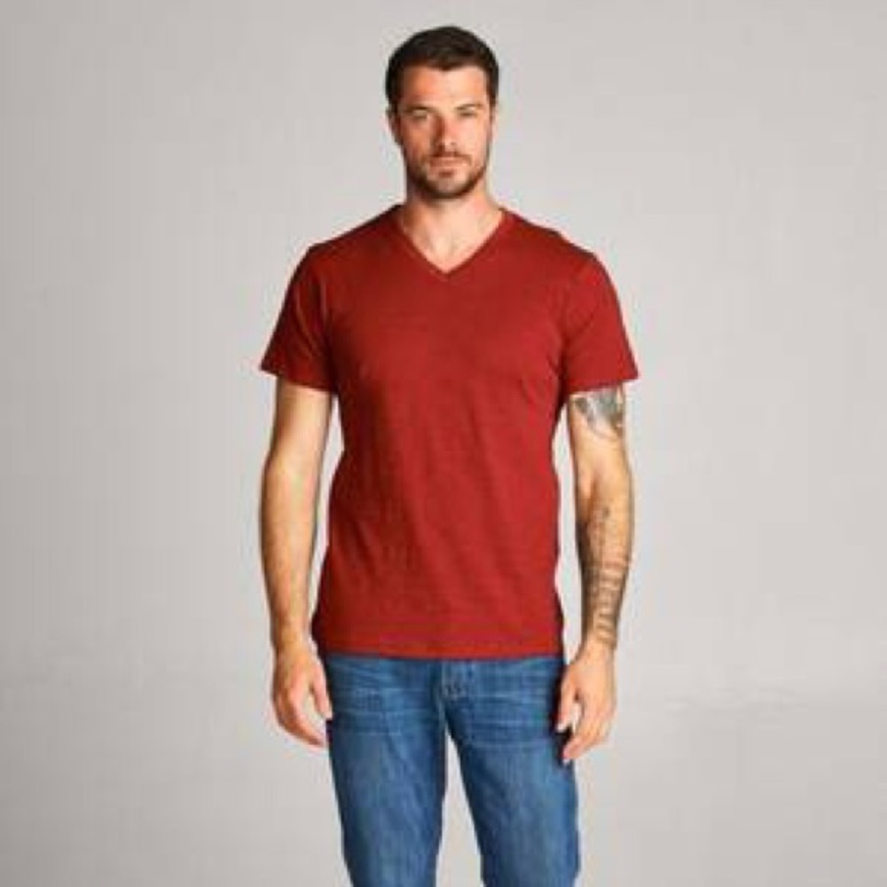 3 for $21 Active USA Mens Short Sleeve V-Neck Tee